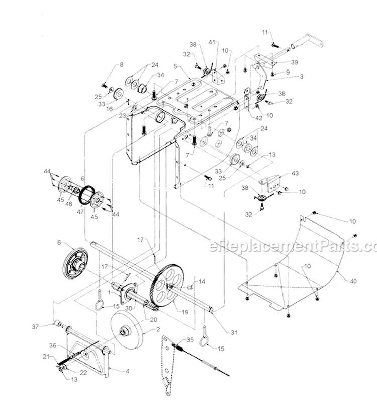 Page C Diagram and Parts List for 317E623D401 1997 Yard Man Snow Blower